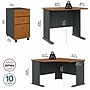 Bush Business Furniture Cubix 48"W Corner Desk with Return and Mobile File Cabinet, Natural Cherry/Slate (SRA005NCSU)~#|#~C3E5D286-9439-498B-800082644804D8AC_sc7