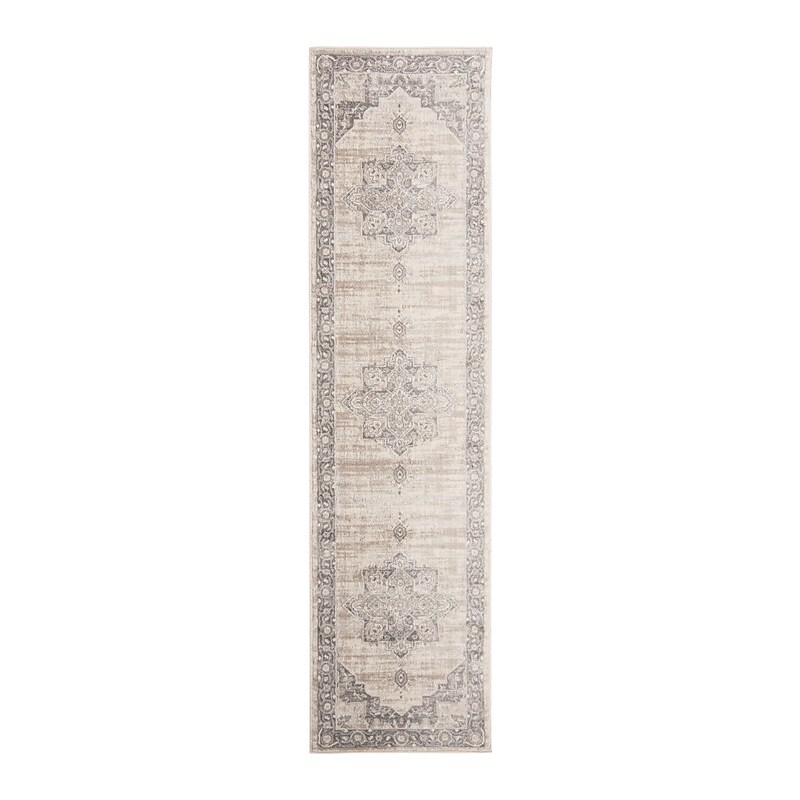 Safavieh Brentwood Collection 2' x 10' Runner Indoor Area Rug, Machine Made, Cream/Grey (BNT865B-210) image 1
