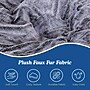 Sealy Bala Faux Fur Foam Bean Bag Chair, Grey (59939)~#|#~C3ED7618-8B17-494E-A43609E8504A55EF_sc7