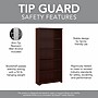Bush Furniture Cabot 66"H 5-Shelf Bookcase with Adjustable Shelves, Harvest Cherry Laminated Wood (WC31466)~#|#~C3F02CAF-90AA-4F89-A0E1E7B5A5BB0902_sc7
