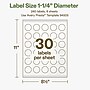 Avery Hemp Round Laser/Inkjet Multipurpose Labels, 1-1/4" Dia, Off-White (240/Pack)~#|#~C3F75BBD-A5B3-45DD-A24B99171EF74B67_sc7
