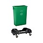 Alpine Industries Polypropylene Recycling Bin and Dolly, 23 Gallon, Green (ALP477-GRN-PKD)~#|#~C3FB0DC9-CB1B-4FB9-B017E3CF0E7081E2_sc7