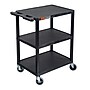 Luxor ENDURA 3-Shelf Utility Cart, Black (HE34-B)~#|#~C400B156-499B-41E7-AC4FD3677960FDD4_sc7