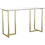 Martha Stewart Eli 47"W Glass/Steel Home Office Desk, Clear/Polished Brass (XUDK1GLD)~#|#~C403FC11-5F16-4DEF-AA1F63ECC26BDA23_sc7