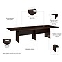 Bush Business Furniture 120W x 48D Boat Shaped Conference Table with Wood Base, Mocha Cherry (99TB12048MRK)~#|#~C40C1A7E-E3A0-47F4-B054EBDA08DA842B_sc7