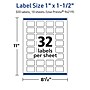 Avery TrueBlock Laser/Inkjet Multipurpose Rectangle Labels, 1" x 1.5", White, 320 Labels/Pack (94219)~#|#~C40D3AE8-A405-4FEC-B8291085945B8180_sc7