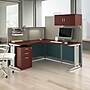 Bush Business Furniture Office in an Hour 63"H x 65"W L-Shaped Cubicle Workstation, Hansen Cherry (WC36494-03STGK)~#|#~C413B2F6-2A99-44FC-B380B7DF9AE52A3A_sc7