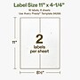 Avery Hemp Rectangle Laser/Inkjet Multipurpose Labels, 11" x 4-1/4", Off-White (16/Pack)~#|#~C418F9C8-2E4B-45C2-94E93D180498082F_sc7