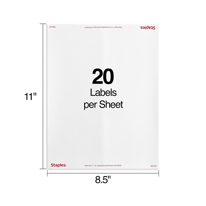 Staples Laser/Inkjet Address Labels, 1