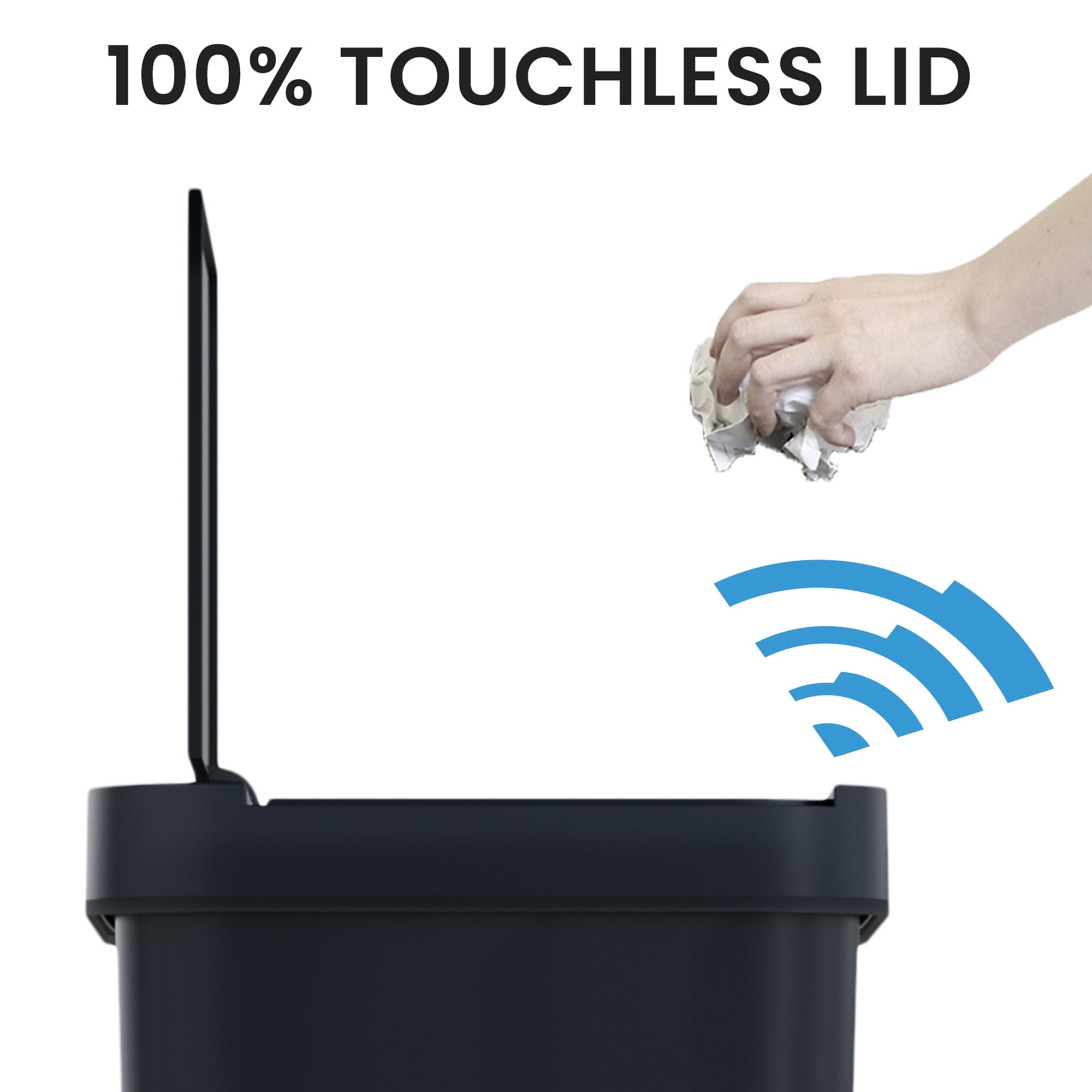 iTouchless Plastic Sensor Trash Can, 13.2 Gallon, Black (SP13BB) Sansujyuku sansujyuku.com