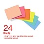 Staples Sticky Notes, 1 3/8" x 1 7/8", Golden Hour Collection, 100 Sheets/Pad, 24 Pads/Pack (ST62863)~#|#~C4277AA5-71A7-4F66-9C22590286800710_sc7