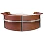 Regency Marque 142"W Curved Reception Desk Workstation, Cherry (77294CH)~#|#~C428F950-7885-4054-B99EC1505AA9A9BC_sc7