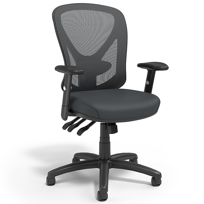 Staples Carder Ergonomic Fabric Swivel Computer and Desk Chair, Black (24115-CC) image 1