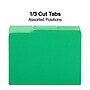 Staples File Folders, 1/3-Cut Tab, Letter Size, Green, 100/Box (ST224543-CC)~#|#~C43E2114-A2DA-4E4A-BE6B973AF4CE348E_sc7