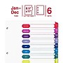 Staples Customizable Table of Contents Monthly Dividers, 12 Tabs, Multicolor, Printable Paper Design, Letter Size, 6 Sets~#|#~C4425B0C-F8AF-4D27-ADD2B9849F99A916_sc7