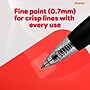Staples® Retractable Ballpoint Pens, Fine Point, 0.7mm, Black Ink, Dozen (50786-CC)~#|#~C44269D5-6A33-4533-9A09694E36B8FE9A_sc7