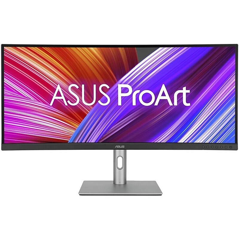Asus ProArt 34" Curved WQHD 60Hz LCD Adaptive-Sync Monitor, HDR10, Adjustable, Universal Docking Station, Black (PA34VCNV) image 1