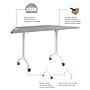 Bush Business Furniture Synergy 60"W Trapezoid Shaped Conference Table, Platinum Gray (SGD160PG)~#|#~C442B621-FF59-43B7-B8102CDEDCAC8271_sc7