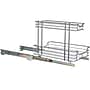 Household Essentials Glidez 2-Tier Steel Pull-Out Storage Organizer with Plastic Liners, Chrome (HH61765-1)~#|#~C44C4D84-BA31-4E97-94F08DDF3EEA313A_sc7