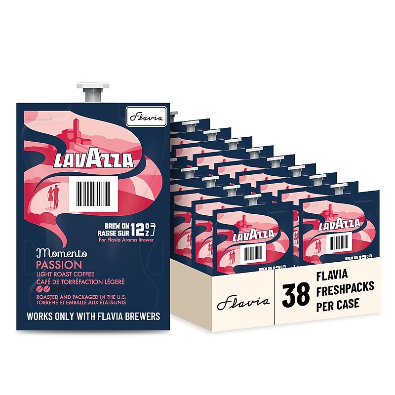Lavazza Momento Passion Coffee Flavia Freshpacks, Light Roast, 38/Carton (48790) image 1