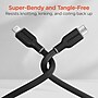 HyperGear Flexi Pro USB-C to Lightning Soft-Touch Silicone Fast Charge and Sync Cable, 10 ft., Black (16008)~#|#~C45F97A0-4E24-40DE-AF35D16A574ED5CA_sc7