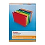 Staples Reinforced Hanging File Folders, 1/5-Cut Tab, Letter Size, Assorted Colors, 25/Box (ST18654-CC)~#|#~C460F227-F875-4107-B2C11F9750ADC7EB_sc7
