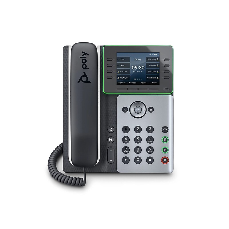 Poly Edge E500 34-Lines VOIP Phone, White/Midnight Blue (8F3H3AA) image 1