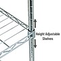 Mind Reader 4 Shelf Adjustable Garage Shelving, 11.75"W, Chrome Plate (4TSHELVU-SIL)~#|#~C4688B2D-408B-484B-A9F3D594EE0D7B0F_sc7