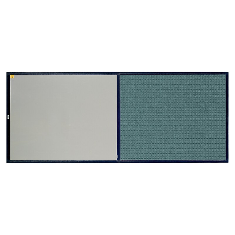 M + A Matting WaterHog CleanShield Stride Commercial Entrance Floor Mat with Adhesive Insert, 26.5" x 63.5", Bluestone image 1