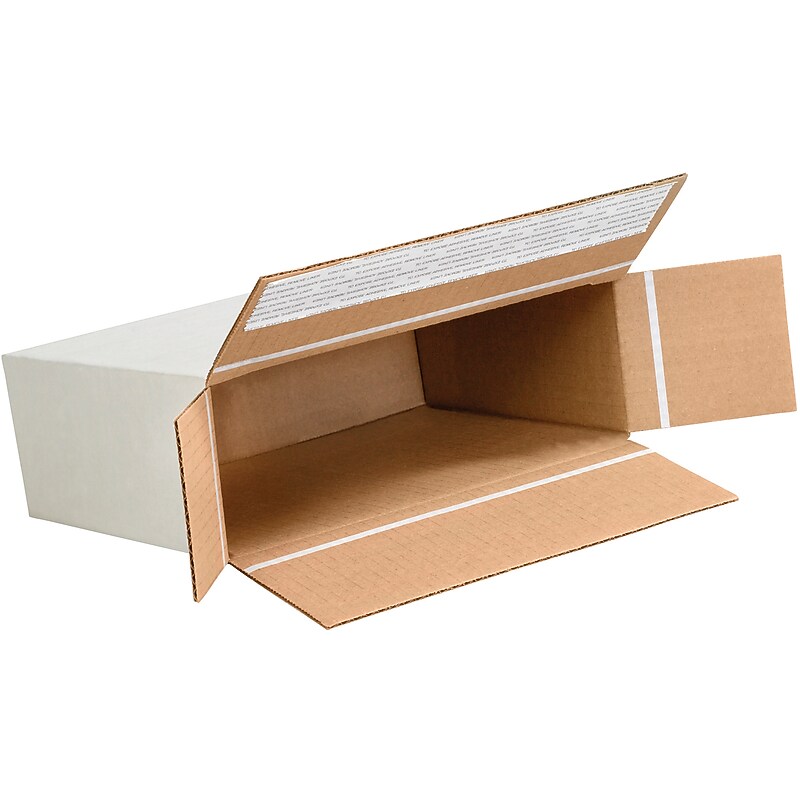 9.25" x 3" x 6.75" Side Loading Boxes, 32 ECT, Brown, 25/Bundle (936SSFOL) image 1