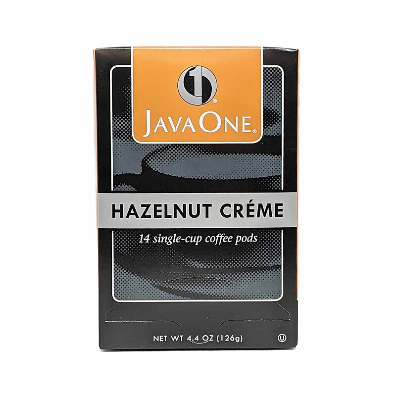 JavaOne Hazelnut Crème Coffee Soft Pods, Light Roast, 84/Carton (JTC70506CT) image 1