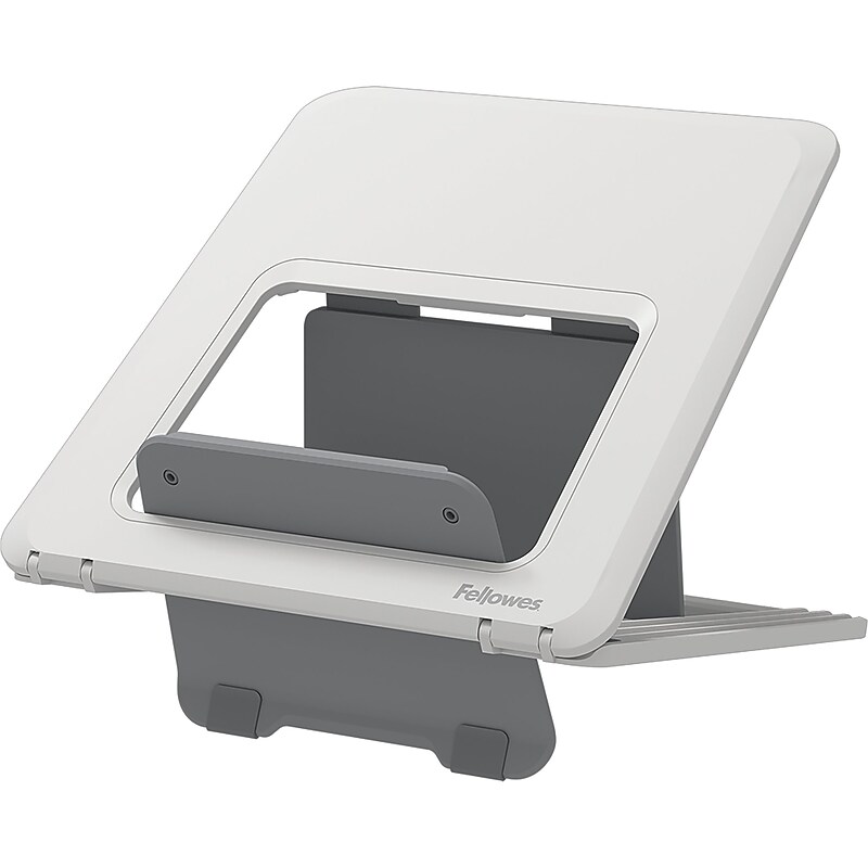 Fellowes Breyta Collection 9.25" x 10.55" Adjustable Plastic Laptop Stands, White (100098501) image 1