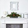 Nearly Natural Artificial Cedar Pine, Pinecones and Ornaments Christmas Arrangement in Tin Vase, 24" (A1868)~#|#~C4783205-1041-4662-9A49AFC4A7F1F98A_sc7