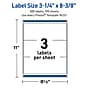 Avery Rectangle Laser Multipurpose Labels, 3-1/4" x 8-3/8", White, 300/Box (19479399347)~#|#~C47A558E-D0E1-4C79-96E30181F0041073_sc7
