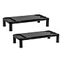 Mind Reader Monitor Stand Desktop Organizer, Plastic, 2/Pack, Black~#|#~C47B4A4F-74A5-46C3-876A0BC407E7861A_sc7