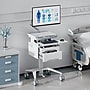 Mount-It! MedHub Mobile Medical Cart Workstation with Drawers, Monitor arm, and Locking Caster Wheels, White/Grey (MI-16026)~#|#~C47D1FDA-B45E-4204-BE4D67D0583F8015_sc7