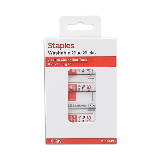 Staples Glue Sticks, 0.28 oz., 18/Pack (ST10449/10449) Staples