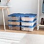 Iris 26 Qt. Latch Lid Storage Tote, Clear/Navy, 6/Carton (100364-CT)~#|#~C47EC704-DF04-4FA5-907B53DA8B70DA39_sc7