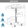 Mount-It! MedHub Mobile Medical Cart with Laptop Bar, Storage Accessories, and Locking Caster Wheels, White/Grey (MI-16029)~#|#~C480F18C-0D20-4CCD-9944946FB41CBB03_sc7