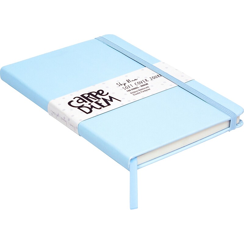 Carpe Diem Sky Blue Journal, 5.24" x 8.27", Wide-Ruled, 192 Pages (9374-CD) image 1