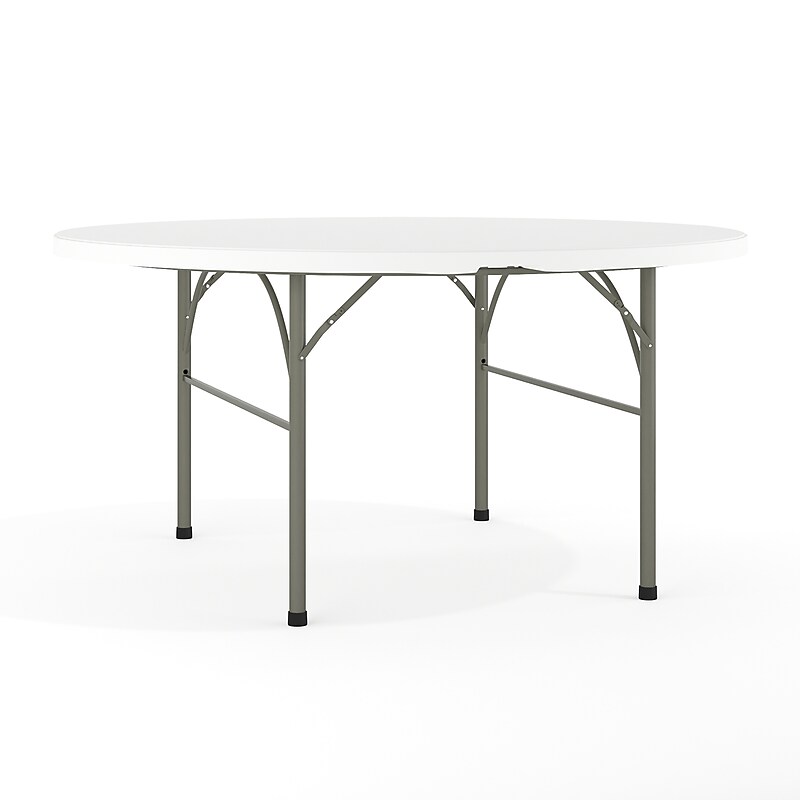 Flash Furniture Scarborough Folding Table, 60.5" x 60.5", White (DAD154Z) image 1