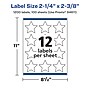 Avery Laser/Inkjet Star Multipurpose Labels, 2.375"  Dia, Matte White, 1200/Box (94611)~#|#~C48A0F47-A0D8-4EDB-8A9C3E80CBEADC7A_sc7