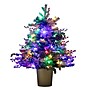 Nearly Natural 3-ft Pre-Lit Artificial Snow Covered Decorative Christmas Tree in Golden Planter (T4788)~#|#~C490F76C-F54B-4F18-AF9E4335846A14B0_sc7