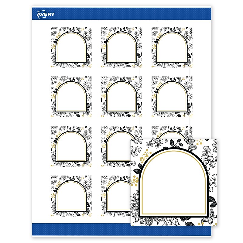 Avery Square Laser/Inkjet Multipurpose Labels, 2" x 2", White, 120/Pack (19479371011) image 1