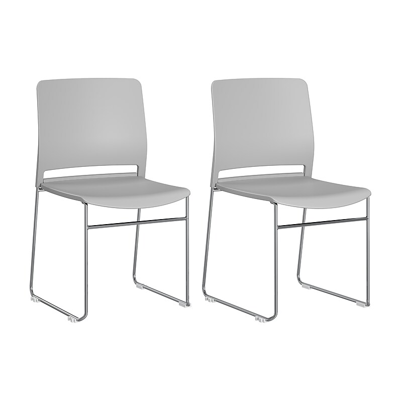 Bush Business Furniture Envision Stackable Chairs, Gray, 2/Set (CH4003LGP-03) image 1