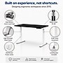 Uncaged Ergonomics Rise Up 60"W Electric Adjustable Bamboo Standing Desk, Black/White (RUWBK)~#|#~C4975BBD-BCBB-41C3-AFE90EE458ABE95F_sc7
