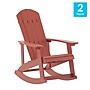 Flash Furniture Savannah All-Weather Poly Resin Wood Adirondack Rocking Chair, Red, 2/Pack (JJC14705RED2)~#|#~C49773C5-A764-4EC3-BF7F446624A5E932_sc7