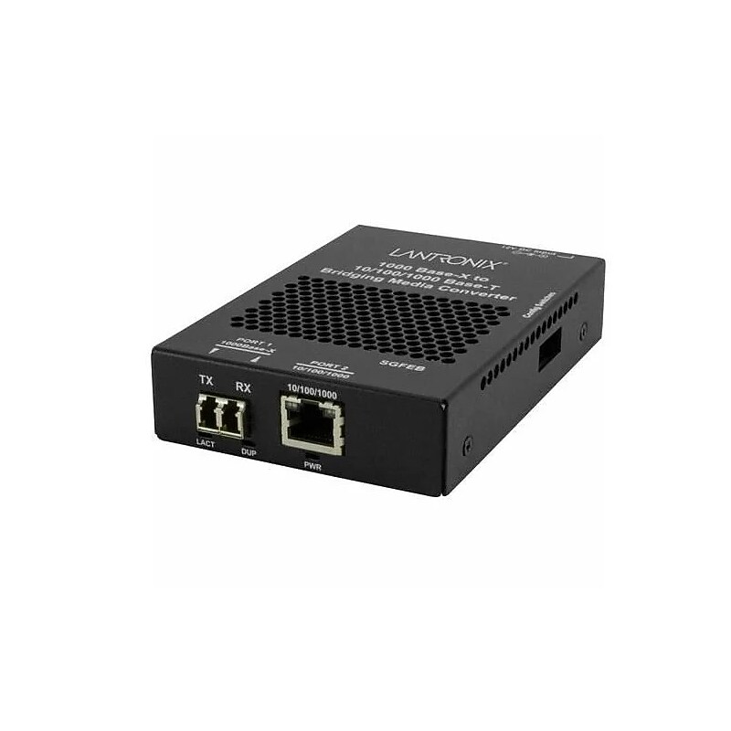 Lantronix SGFEB Gigabit Ethernet Multimode Media Converter Transceiver, 1000 Mbps (SGFEB1039 130 BR) image 1