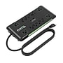 Plugable 12-Outlet 4320 J Surge Suppressor, 6 ft., Black (PS12-USB2B)~#|#~C49FFDE4-7306-4673-9D1EFC3C7D2CDC74_sc7