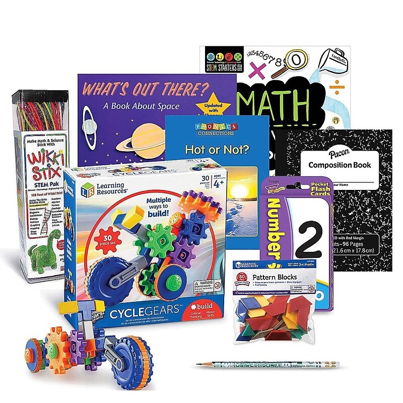 S&S Family Engagement Take Home Bags STEAM Grades K-1, Manipulative, Assorted Colors (BK7342001) image 1
